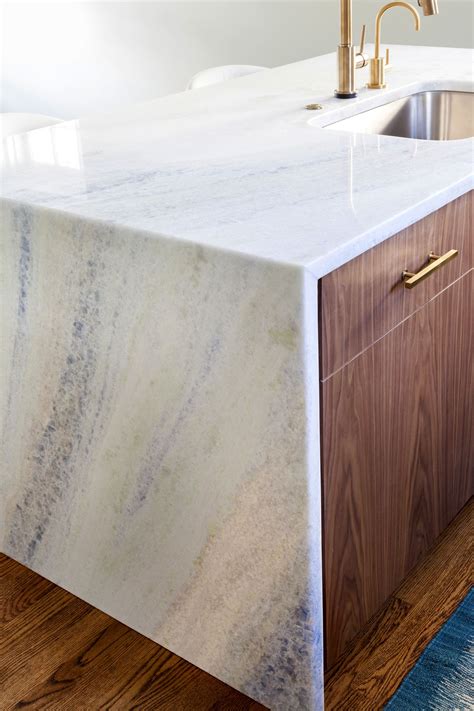 Design Manifest Kitchen Waterfall Island Quartzite Countertop 1500
