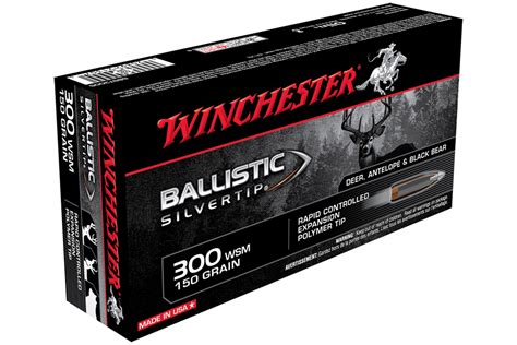 Winchester 300 Wsm 150 Gr Polymer Tip Ballistic Silvertip 20box