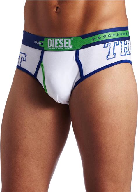 Diesel Men S Trent Hip Brief White Navy Trim Xx Large At Amazon Men’s Clothing Store Briefs