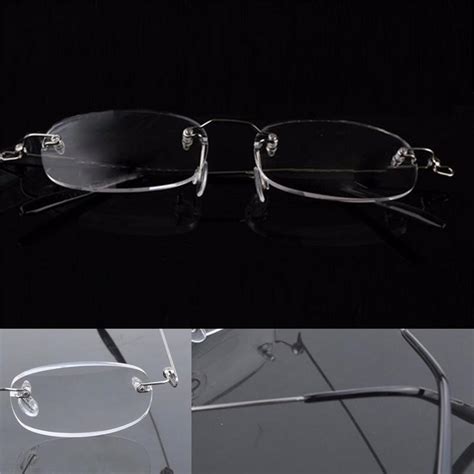 cheap ultralight frameless reading glasses unisex high definition rimless glasses joom