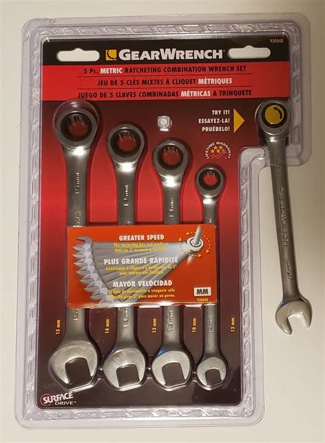 Gearwrench 93004d 5 Pc Combination Ratcheting Wrench Set Metric For Sale Online Ebay