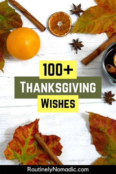 100 Perfect Thanksgiving Wishes Routinely Nomadic