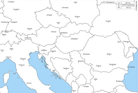 Central Europe Free Map Free Blank Map Free Outline Map Free Base
