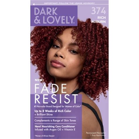 Dark And Lovely 374 Rich Auburn Fade Resist Hair Color 1 Ct Ralphs