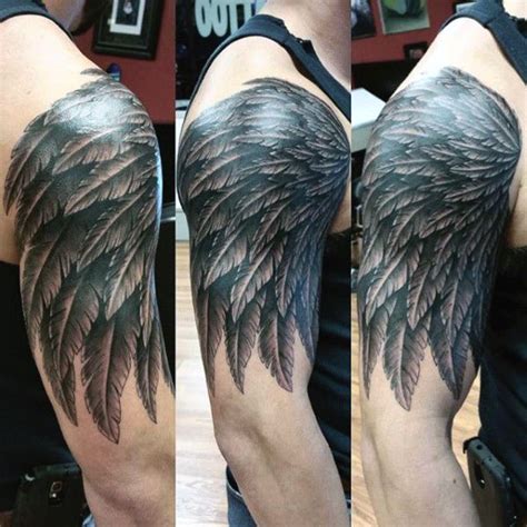 Upper Arm Male Bat Wing Tattoos More Upper Arm Tattoo Cover Arm Cover