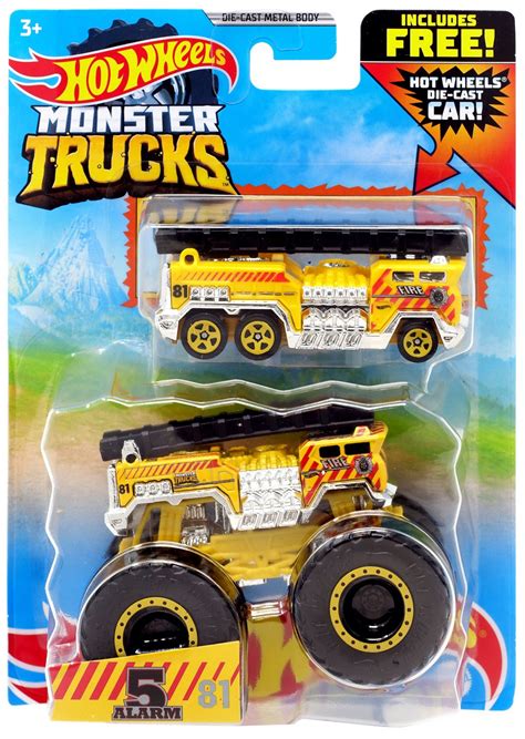 Hot Wheels Monster Trucks 5 Alarm 164 Diecast Car Die Cast Car Mattel