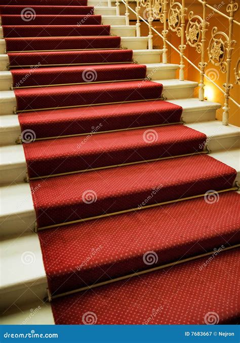 Stairs Covered With Red Carpet Stock Image Image Of Premiere Carpet