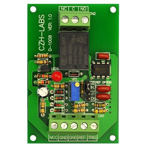 CZH-LABS Voltage Comparator Relay Board, DC12V, SPDT 10Amp Relay. CZH-LABS D-1008, CZH-LABS MD-D1008