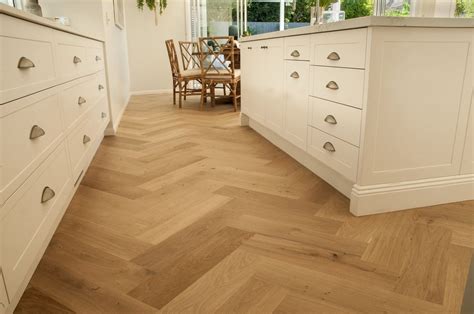 Stunning European Oak Flooring In Herringbone Pattern Finished On Site
