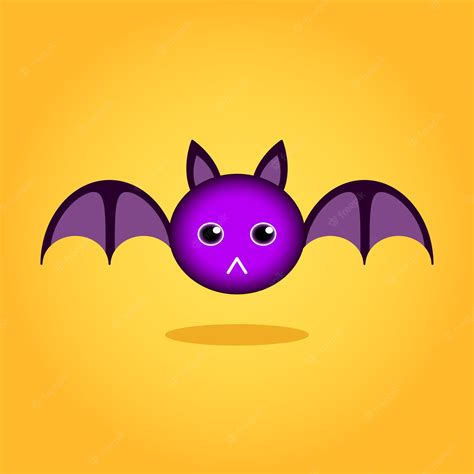 Premium Vector Cute Purple Bat Illustration Character And Cartoon Style