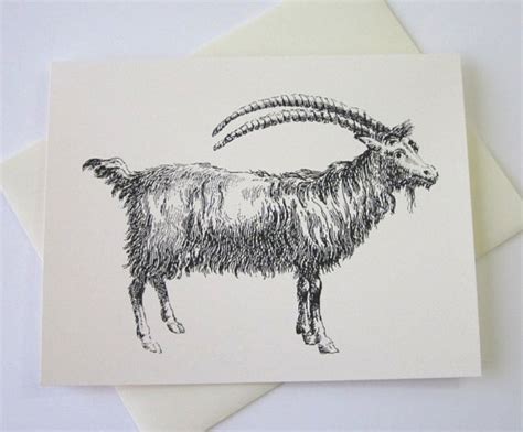 Goat Note Cards Stationery Set Of 10 Cards In White Or Light Etsy In