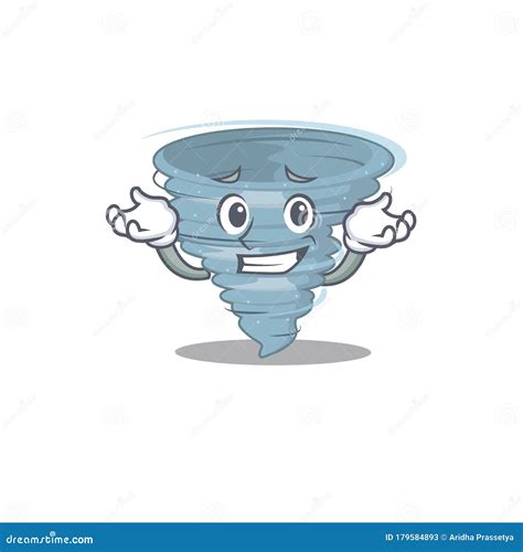 A Picture Of Grinning Tornado Cartoon Design Concept Stock Vector