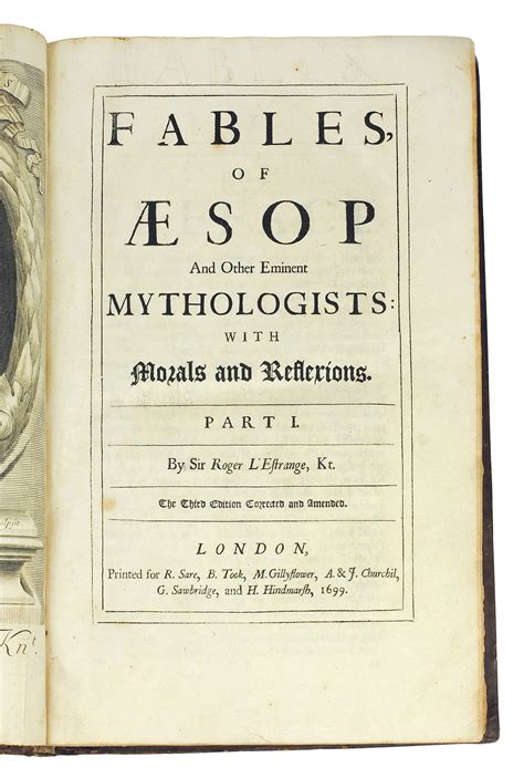 Fables Of Aesop And Other Eminent Mythologists With Morals And