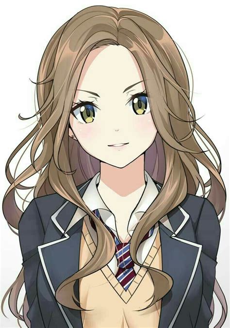 Anime Animegirl Girl Smile Longhair Schoolgirl