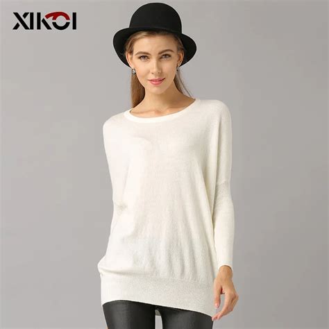 Buy Xikoi O Neck Knitting Winter White Sweater Women