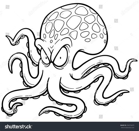 Vector Illustration Cartoon Octopus Coloring Book Vector De Stock
