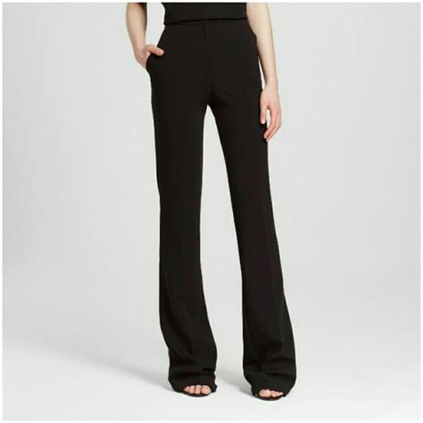 3 Off Victoria Beckham For Target Pants Black Flare Twill Trouser