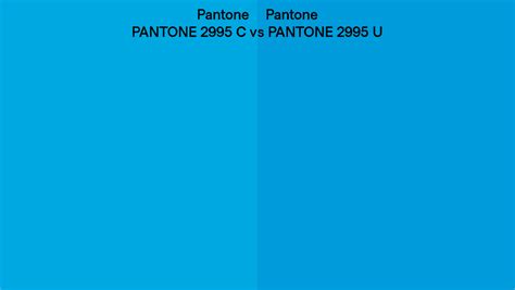 Pantone 2995 C Vs Pantone 2995 U Side By Side Comparison