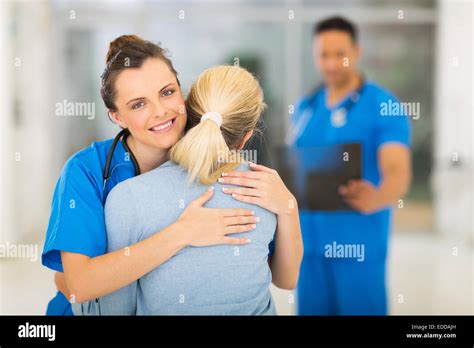 Nurse And Patient Hugging Hi Res Stock Photography And Images Alamy