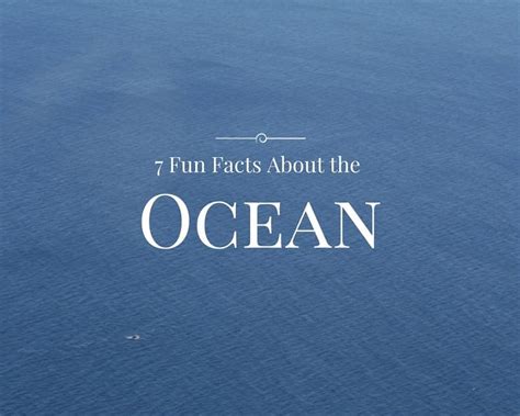 7 Fun Facts About The Ocean Hawaii Ocean Project