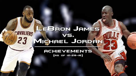 Lebron James Vs Michael Jordan Comparison Of Achievements Youtube
