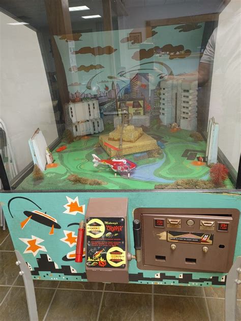1974 Rare Working Chopper Arcade Game By Midway Manufacturing Company