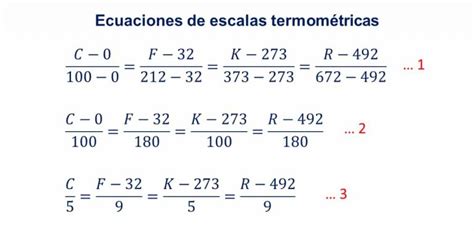 TermometrÍa Y Escalas TermomÉtricas En Física Ecuaciones