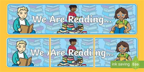 We Are Reading Display Banner Teacher Made Twinkl