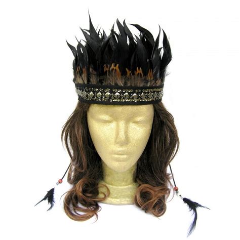 Feather Headdress Black Wedding Headdress Festival Feather Headband