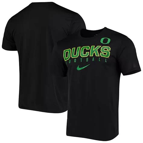 Mens Nike Black Oregon Ducks Football Practice Legend Performance T Shirt