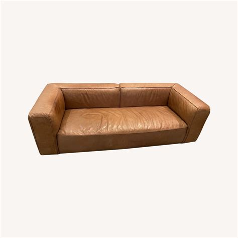 CB2 Leather Sectional - AptDeco