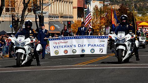 Parade Us Veterans Day Parade Float Flag Stock Photos Pictures