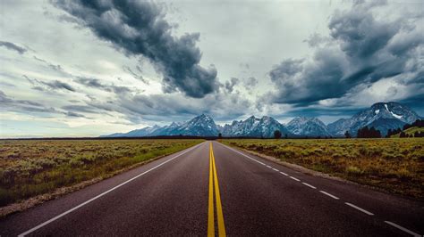Road Mountain Clouds Wallpapers Wallpaper Cave