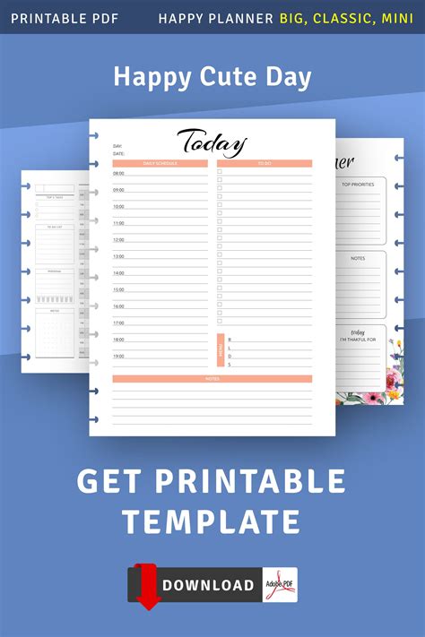Pin On Daily Planner Template Pages