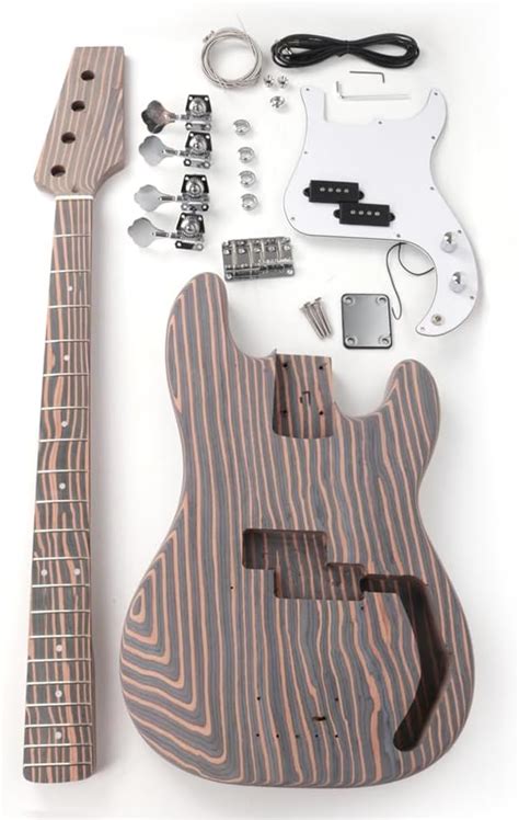 Amazon Com Fojill Diy Electric Bass Guitar Kit Unfinished Uncutted