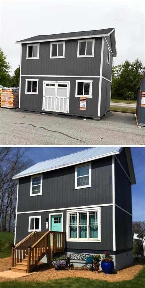 People Are Turning Home Depot Tuff Sheds Into Affordable Two Story Tiny
