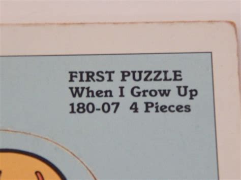 Playskool Wood Puzzel When I Grow Up Four Piece Puzzle Etsy