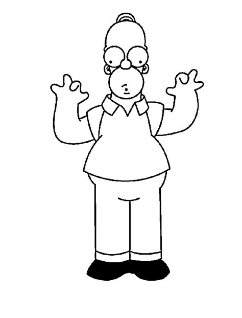 Veja mais ideias sobre desenho dos simpsons, desenho, os simpsons. Desenho de Homer Simpson assobiando para colorir ...