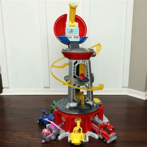 Paw Patrol Mighty Pups Super Paws Lookout Tower Playset W 7 Vehicles
