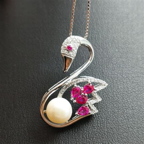Flzb Fine Jewelry Fashion Swan Pendant Necklace High Quality 925 Sterling Silver With