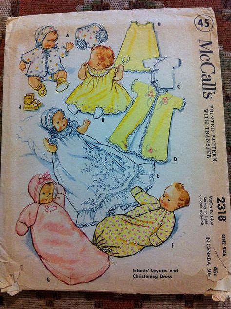 17 Beste Afbeeldingen Van Vintage Baby Sewing Pattern Vintage