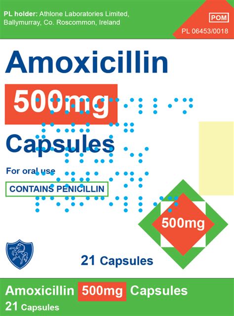 Approval Lapsed Amoxicillin 500mg Capsules Bp Athlone Therapeutic