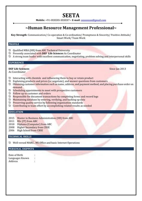 Choose the right resume format which is more relevant for freshers from our 50+ resume templates 2. Best Resume Format For Bank Job - BEST RESUME EXAMPLES