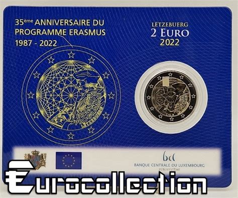 Coincard 2 Euro Luxembourg 2022 Programme Erasmus Eurocollectionshop
