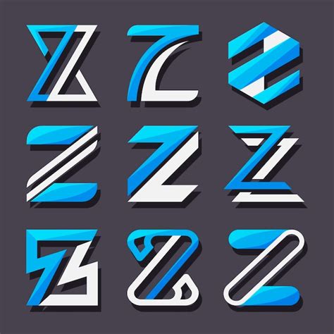 Premium Vector Flat Design Z Letter Logo Template Pack