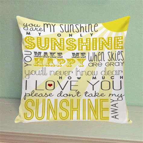 You Are My Sunshine Pillow Case Cover Hello Sunshine Pillowcase 16x16