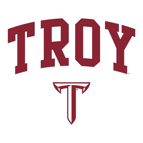Troy University Trojans Arch Logo Cotton Hoodie White