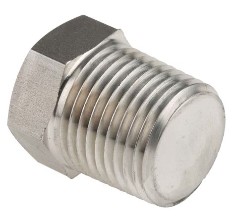 Rs Pro Stainless Steel Hexagon Plug 12in Nptt Male Rs Components