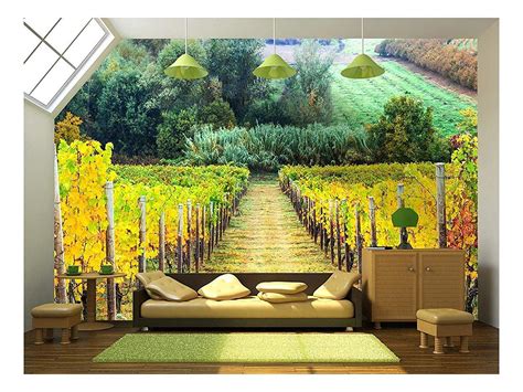 Wall26 Beautiful Autumn Landscape With Vineyards Tuscany Italy