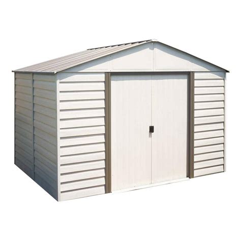 Arrow Milford 10 Ft X 8 Ft Vinyl Coated Steel Storage Shed With Floor